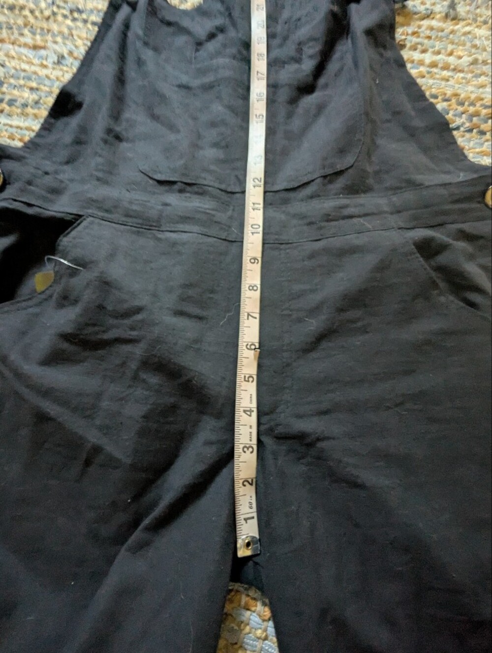 NWT Black Overalls L Jumpsuit Minimalist Casual Relaxed Adjustable Button Strap - Picture 5 of 15